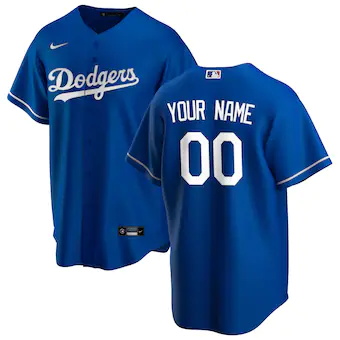 mens nike royal los angeles dodgers alternate replica custo